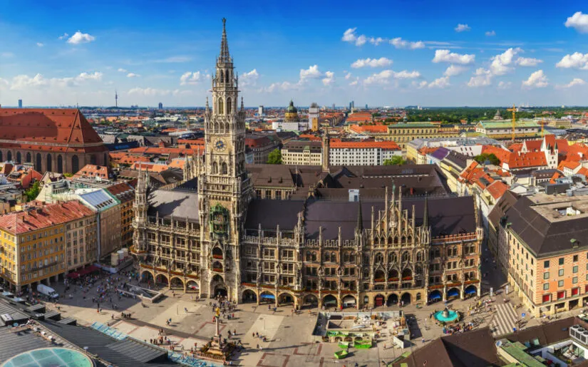 Panoramaaufnahme der Stadt München