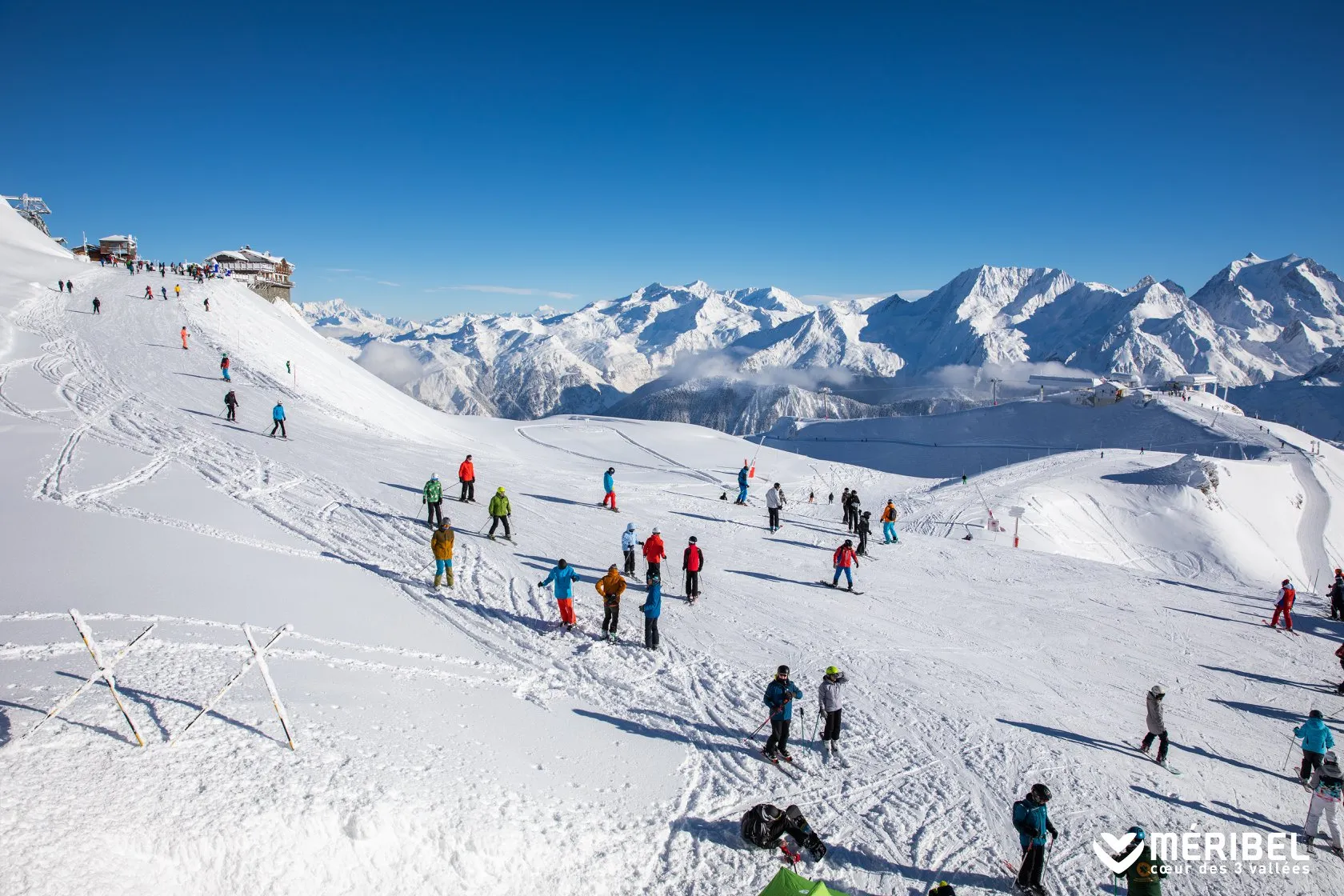Skifahrer, Pisten, Ski, Schnee, Meribel, Berge