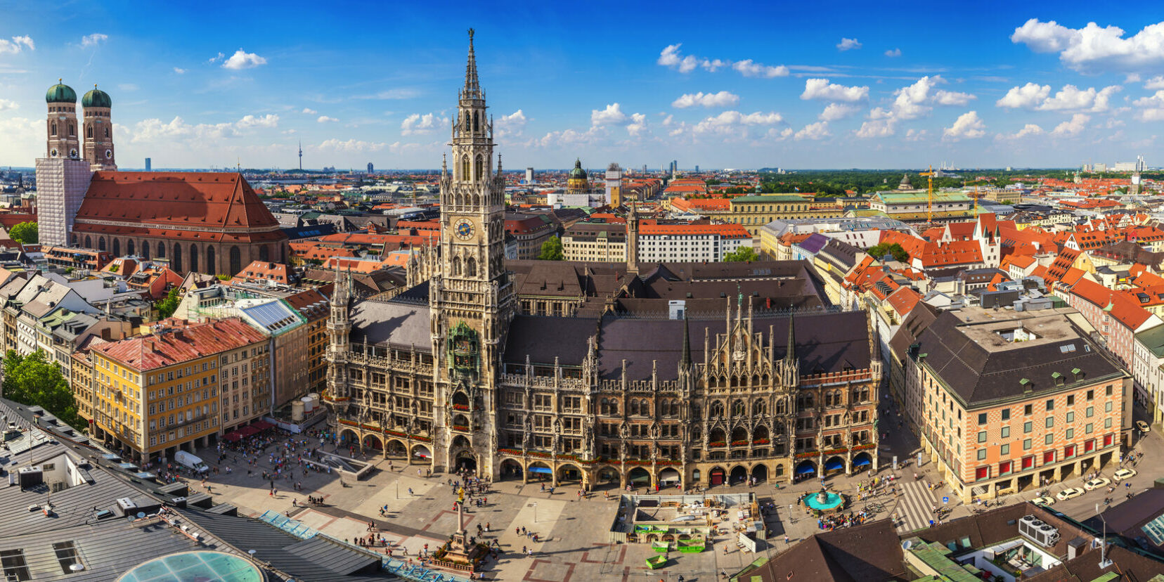 Munich city skyline panorama, Munich, Germany