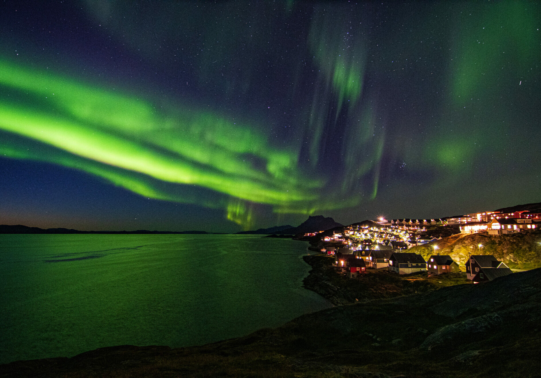 Aurora Borealis, Mosquito Valley Nuuk Greenland. Aurora Borealis, Mosquito Valley Nuuk Greenland.