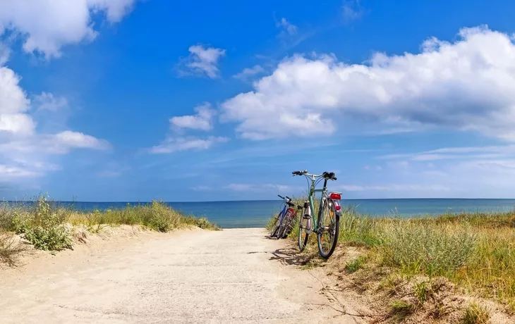 Fahrräder am Strand