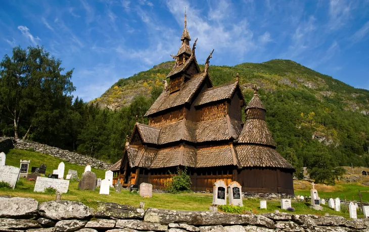 Stabkirche in Borgund, Norwegen