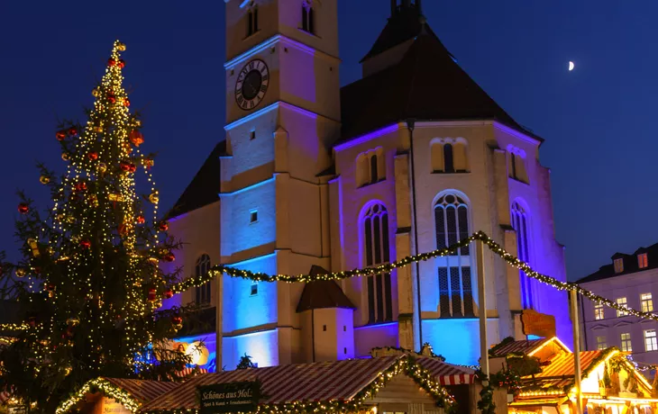 Weihnachtsmarkt in Regensburg, Deutschland