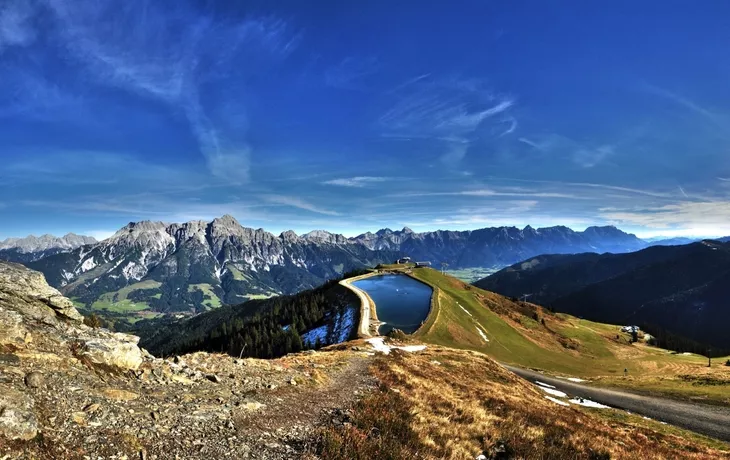 Panorama vom Leogang Asitz, Österreich