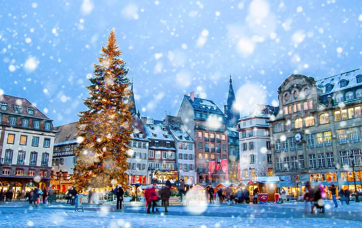 Weihnachtsmarkt in Straßburg im Elsass, Frankreich