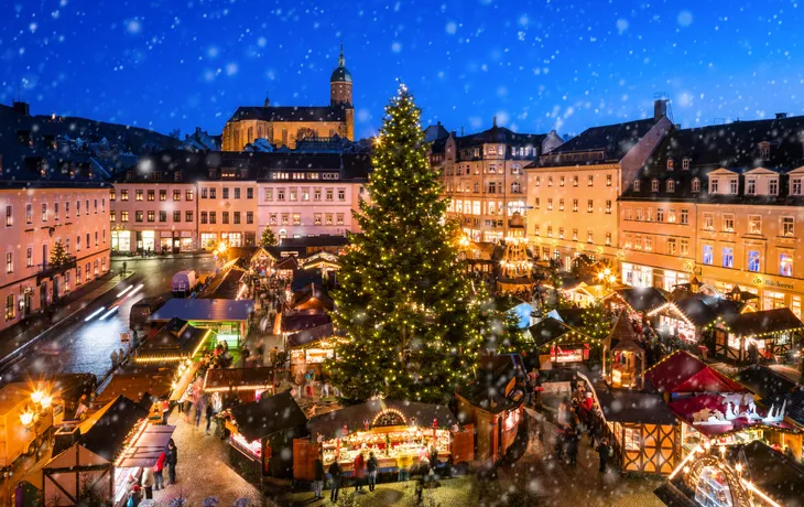 Weihnachtsmarkt in Annaberg-Buchholz im Erzgebirge, Deutschland