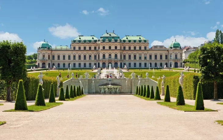 Oberes Belvedere, vom Garten aus gesehen