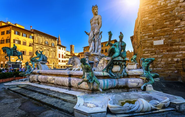 Brunnen Neptun am Piazza della Signoria in Florenz, Italien