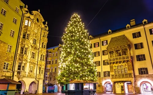 Weihnachtsbaum am Goldenen Dachl