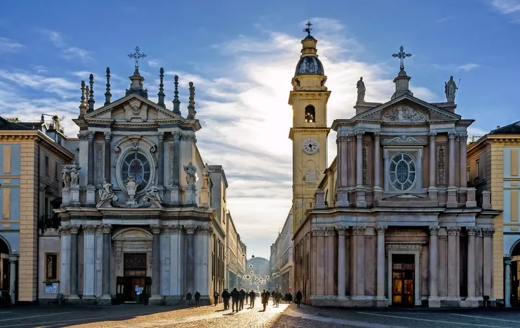 Piazza San Carlo in Turin mit seinen Zwillingskirchen