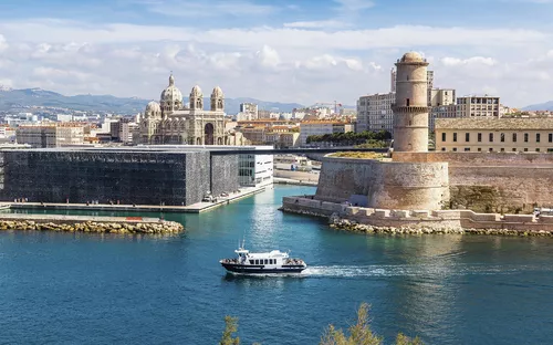 Saint Jean Castle and Cathedral de la Major in Marseille