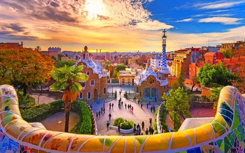 Park Güell in Barcelona, Spanien