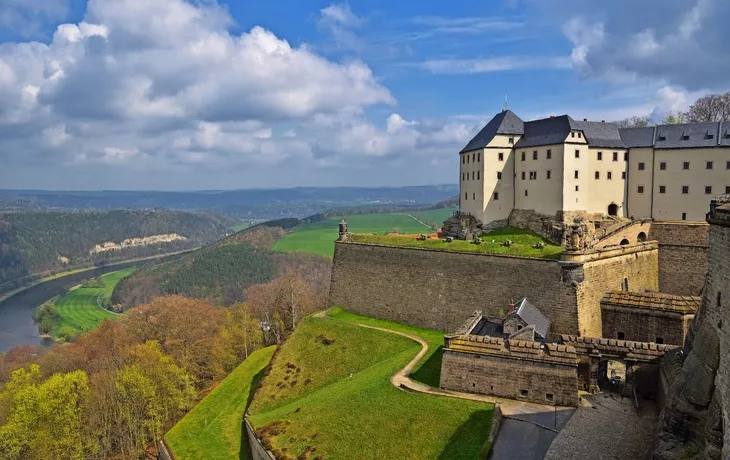 Festung Königstein im Elbsandsteingebirge, Deutschland