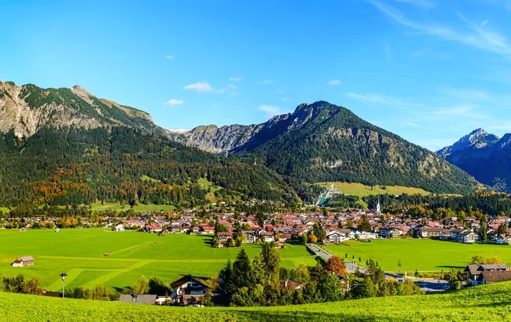 Panoramablick auf Oberstdorf im Allgäu