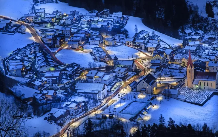 Schneebedecktes Südtirol