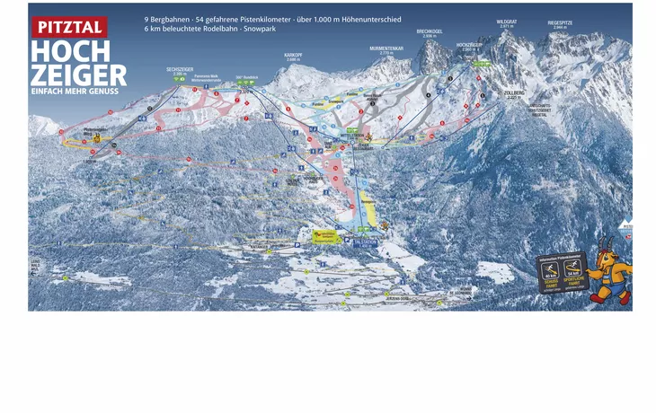 Pistenplan Hochzeiger