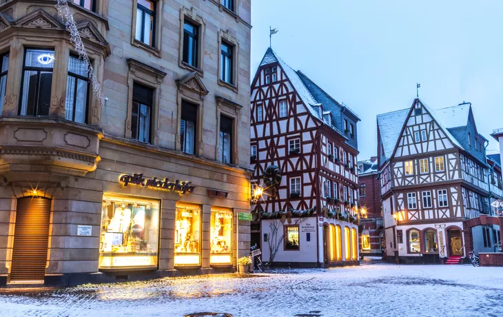 winterliche Altstadt von Mainz