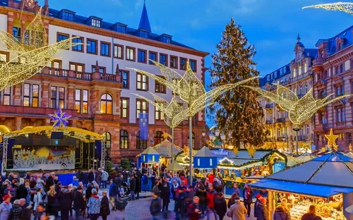 Weihnachtsmarkt in Wiesbaden, Deutschland