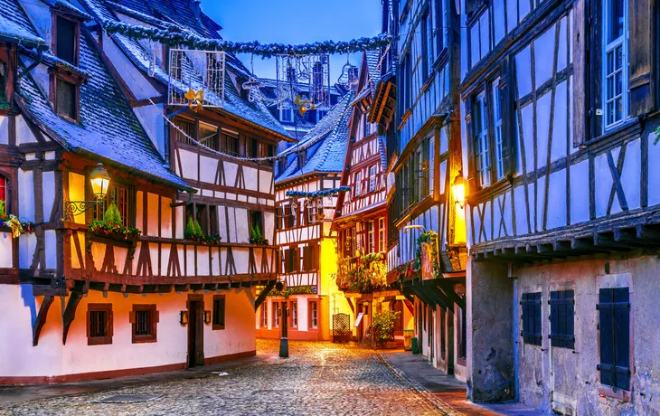 Weihnachtsmarkt in Straßburg im Elsass, Frankreich