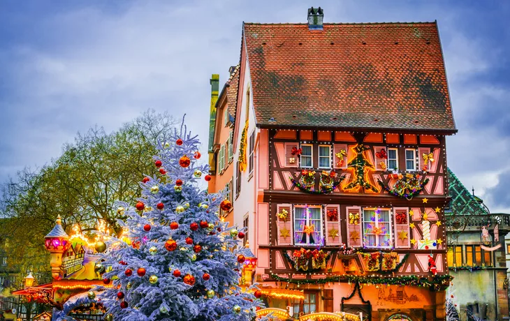 Weihnachtsmarkt in Colmar im Elsass, Frankreich