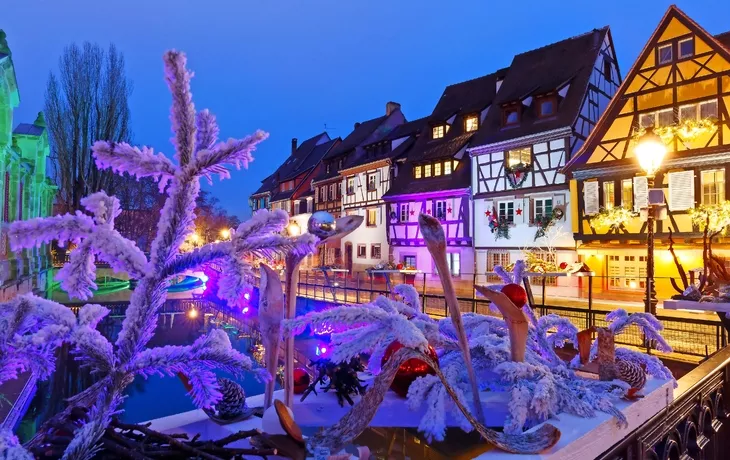 Weihnachtsmarkt in Colmar im Elsass, Frankreich