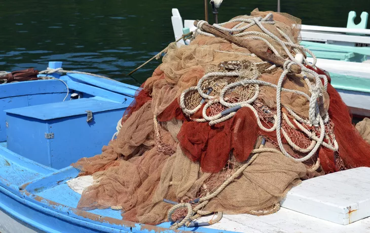 Fischernetze in Novigrad, Kroatien