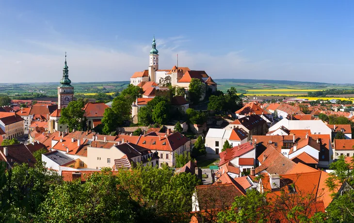 Panorama der historischen Stadt Mikulov