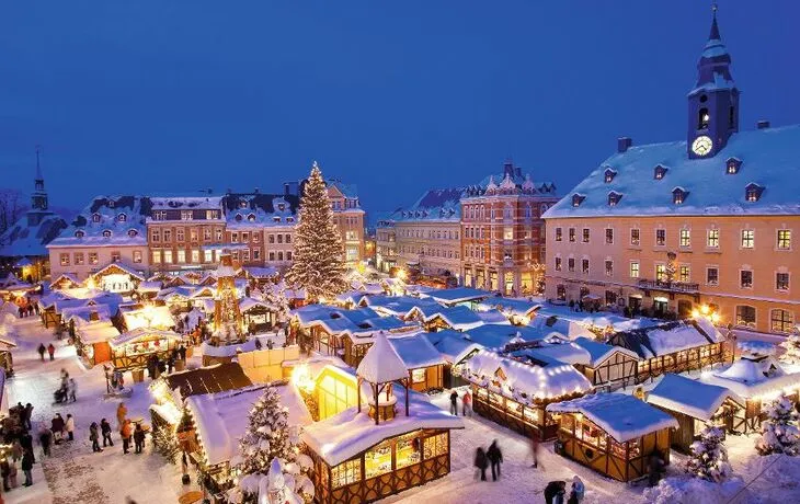 Weihnachtsmarkt in Annaberg-Buchholz im Erzgebirge, Deutschland
