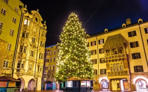 Weihnachtsbaum am Goldenen Dachl