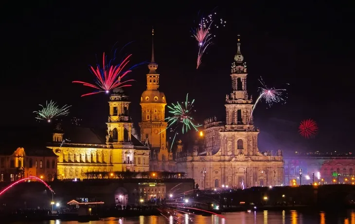 Silvester in Dresden, Deutschland