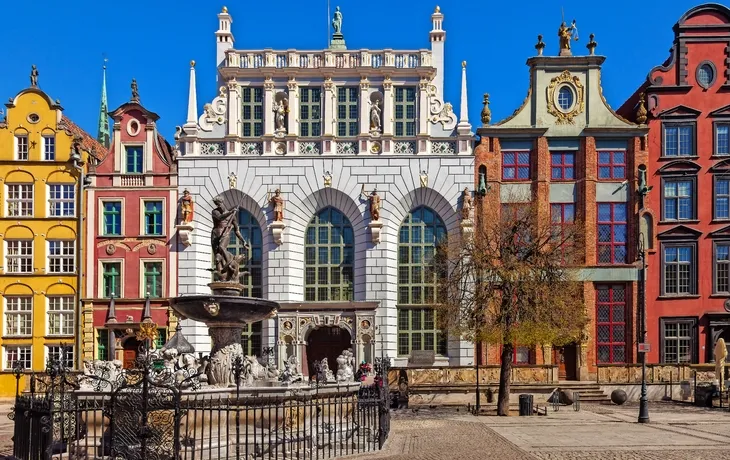 Danzig, Neptunbrunnen am Langen Markt