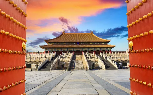 die Verbotene Stadt ist eine Palastanlage im Zentrum Pekings, China