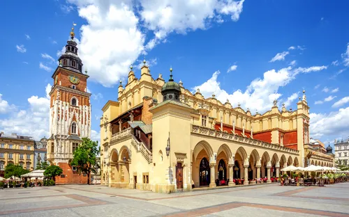 Rathausturm in Krakau, Polen 
