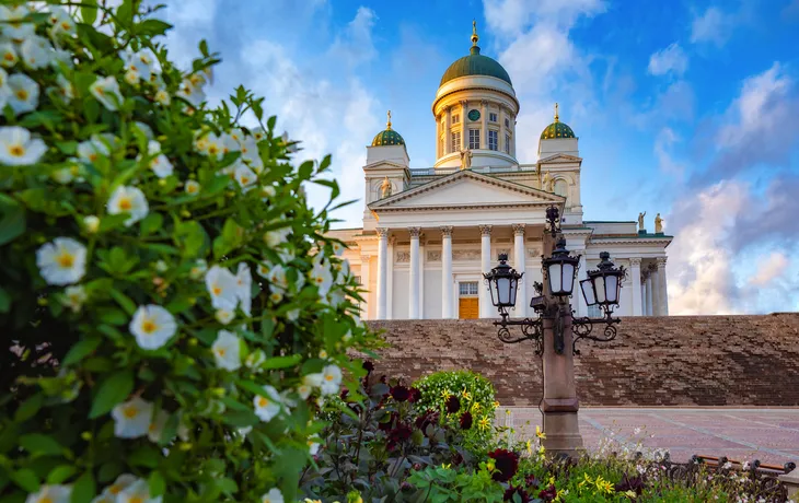 Panorama von Helsinki im Sommer