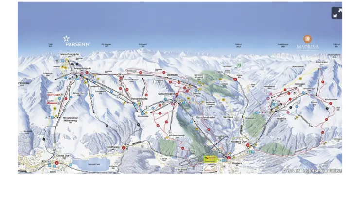 Pistenplan Davos Klosters