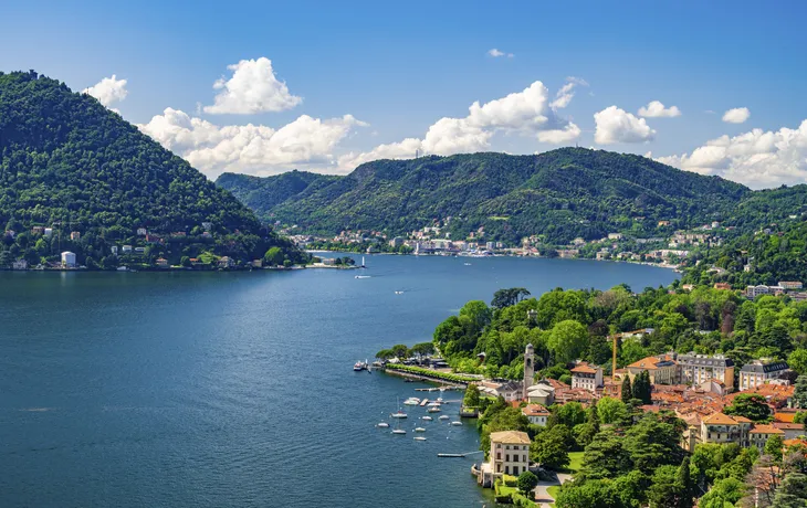 Comer See mit Blick auf Como